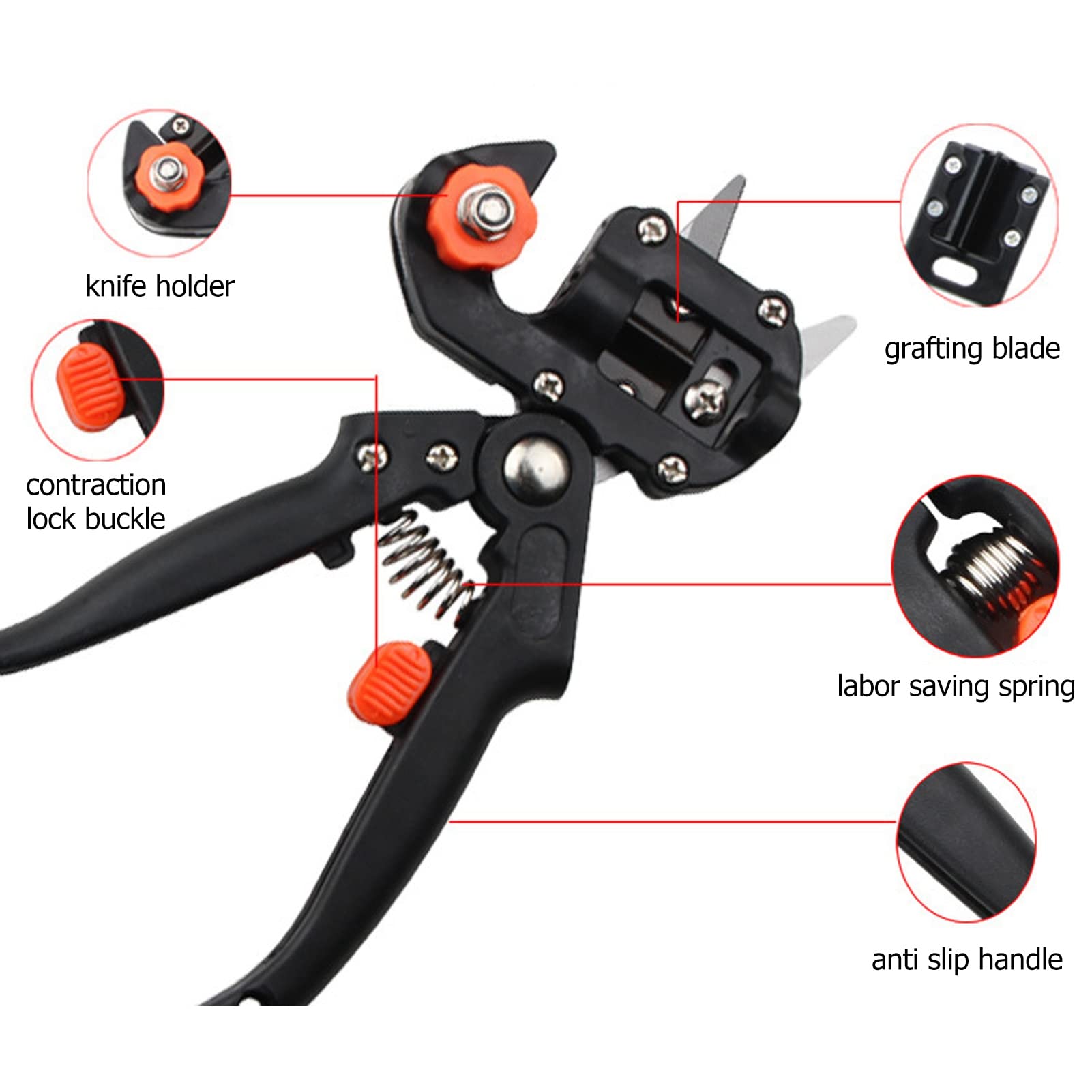 New Garden Fruit Tree Pro Snoeischaar Schaar Enten Snijgereedschap 3 Mes Tuingereedschap Set Snoeischaar Boom Snijden Met Enten Tapes Enten Mes & Vervangende Messen Gebruiksgemak,Style2