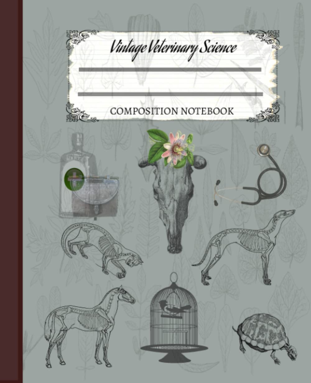 Vintage Veterinary Science Composition Notebook: College Lined Journal For Students