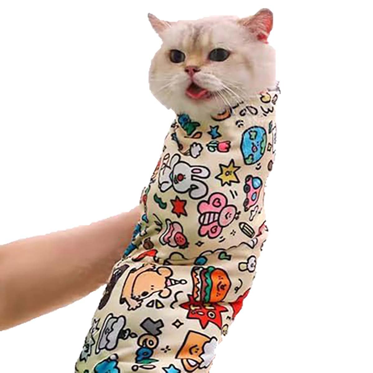 Cat Grooming Wrap, Anti-Bite Cat Wrap for Cutting Nails Cat