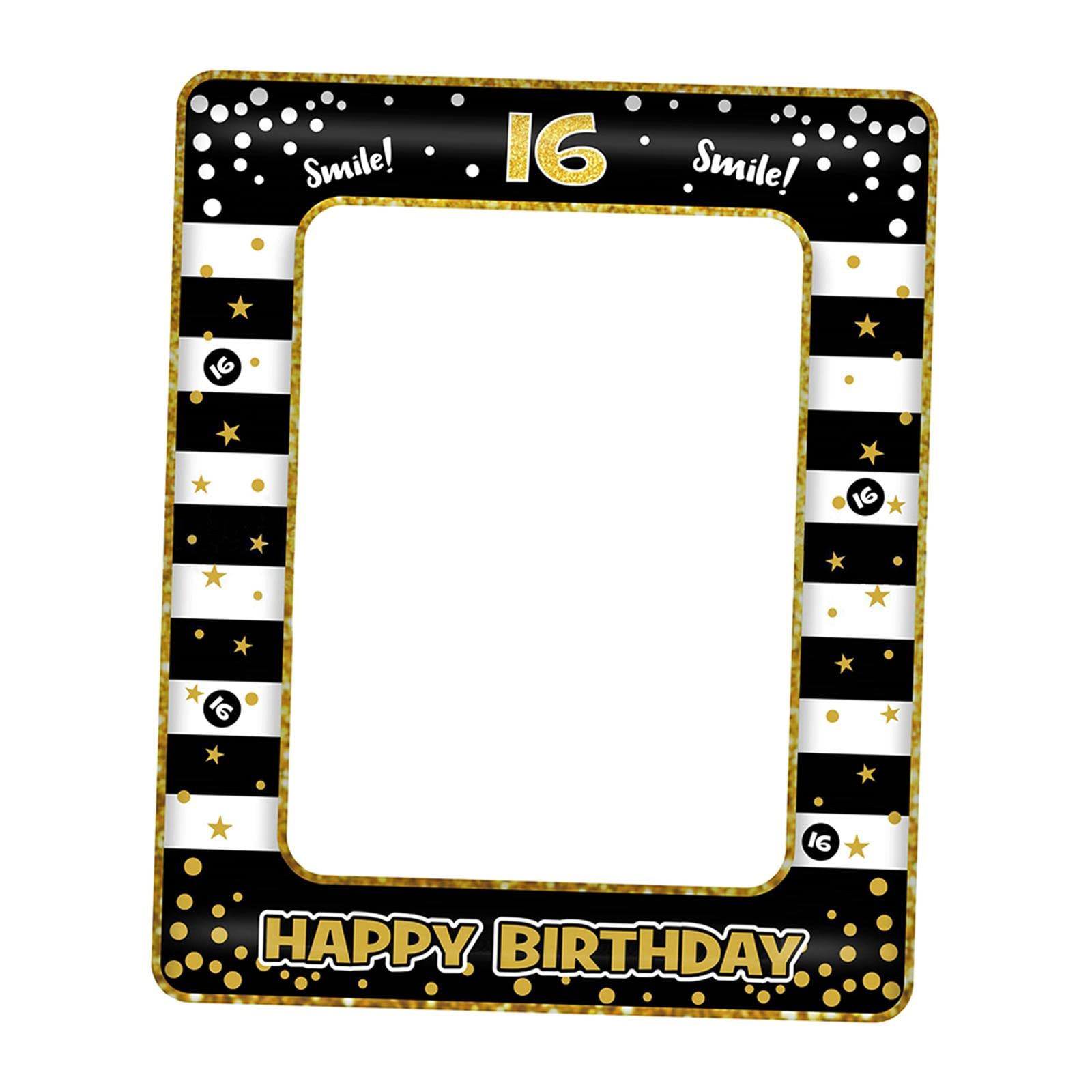 CALANDIS® Inflatable Selfie Picture Frame Birthday Party Photo Frame 16 Years Old