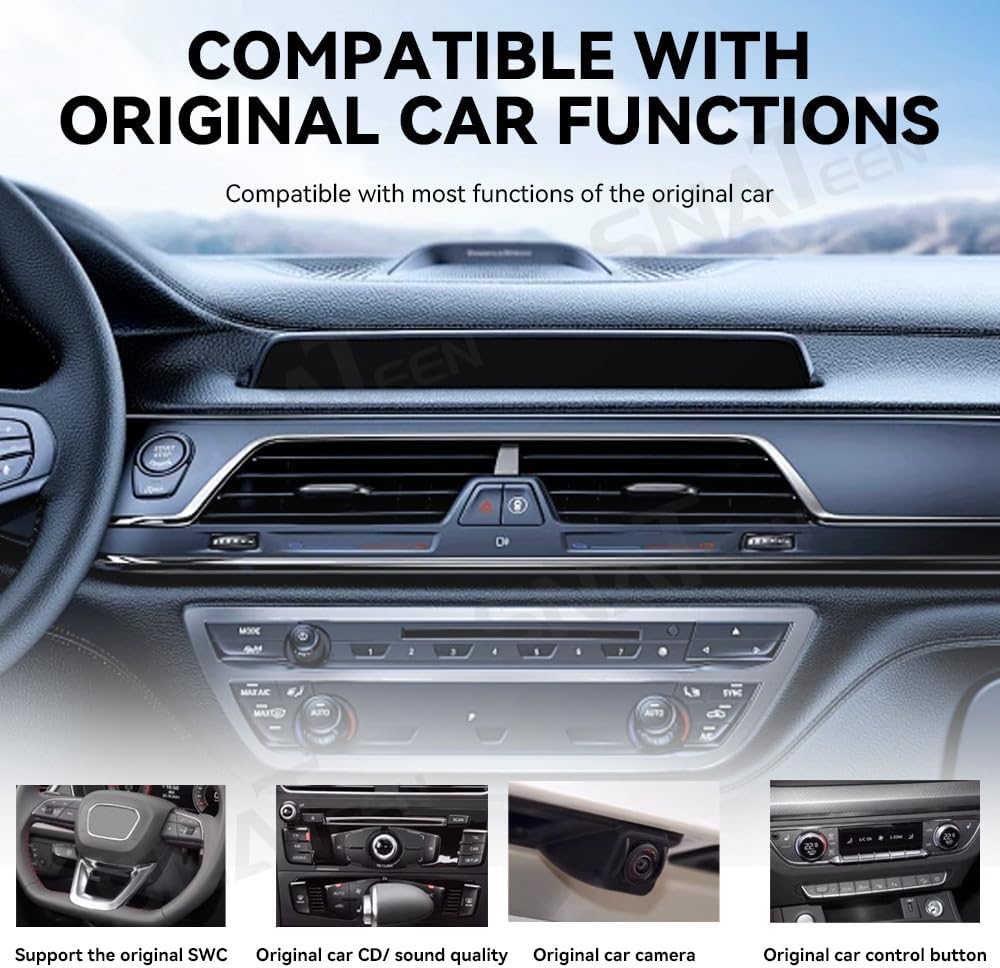 Android 13.0 8.8" HD Touch Screen Car Stereo GPS Navigation System for Audi R8 2007-2015 Wireless CarPlay/Android Auto, 4G WiFi, Multimedia Player, Bluetooth & DVD Player (Black, 8-128GB)