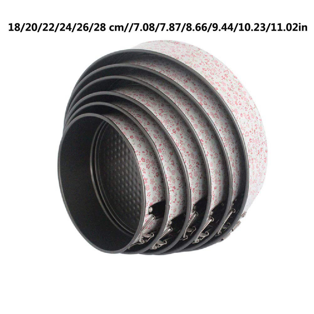 Springform Pfannensatz, Kuchenform-Set, 6 STÜCKE Nonstick Auslaufsicher Runde Kuchenform Set,Auslaufsicher, Antihaft,Rosa