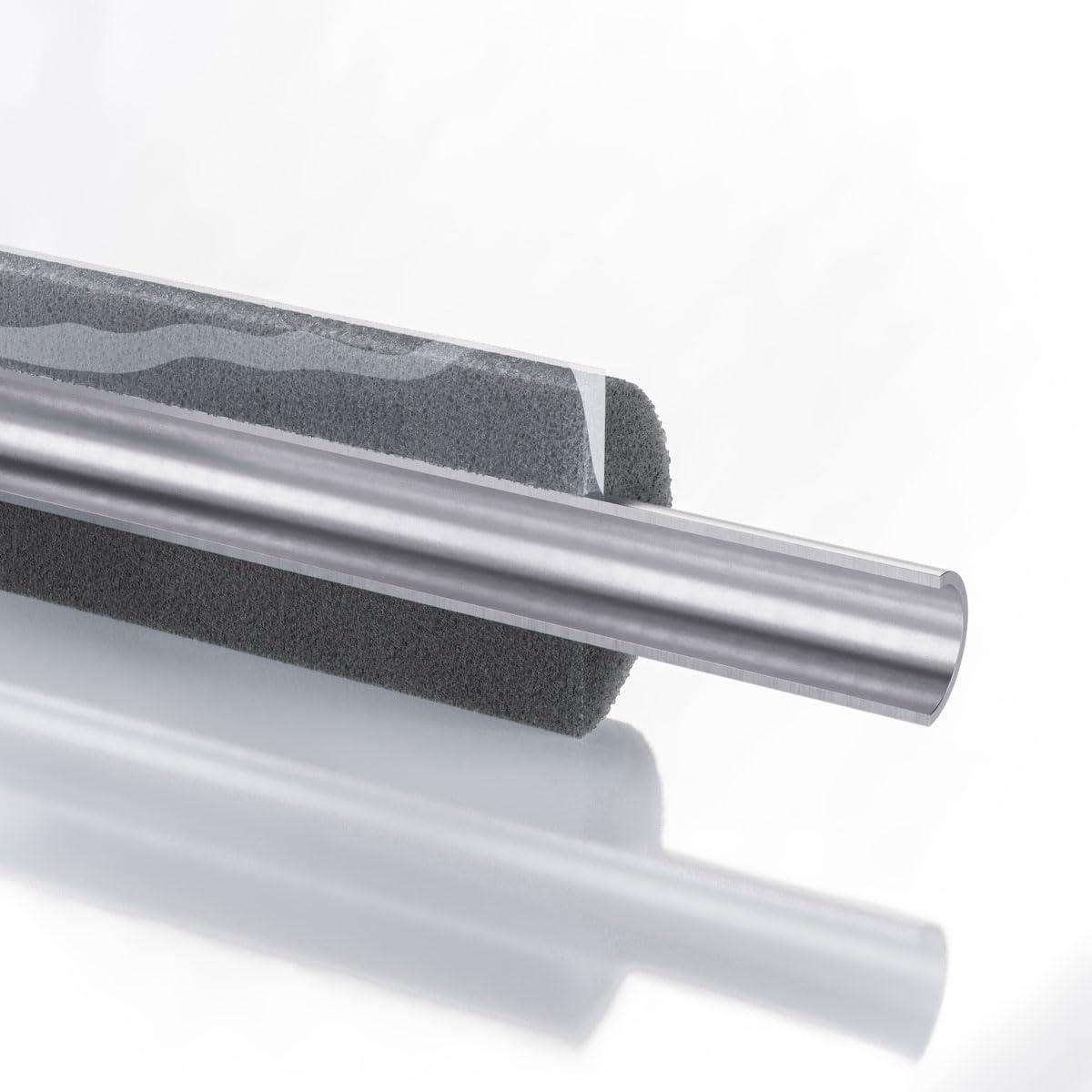 Bauhandel24 Lot de 10 tuyaux d'isolation autocollant en mousse, pour radiateur, épaisseur d'isolation : 13 mm, diamètre intérieur : 15 mm