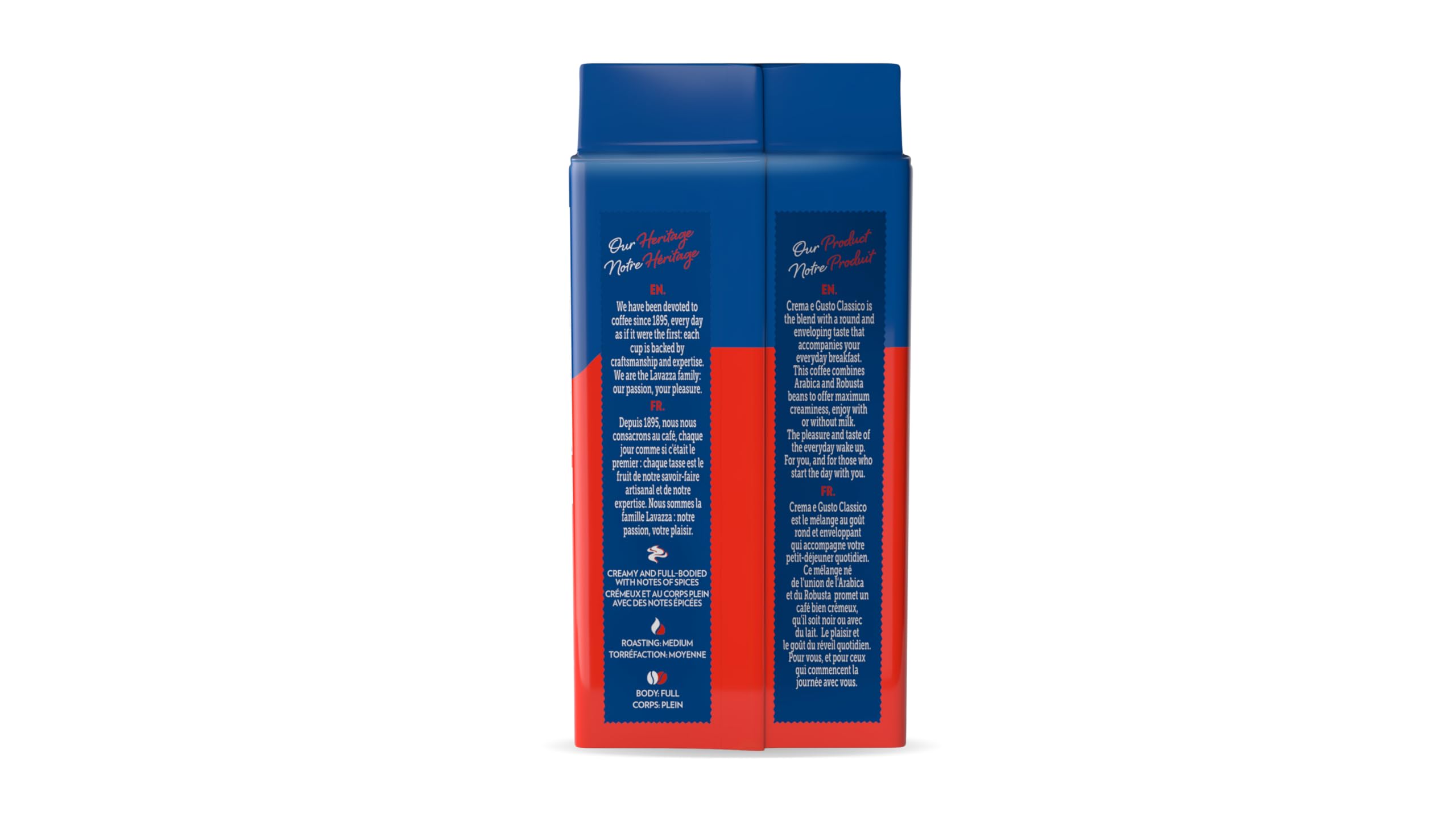 Lavazza Lavazza Crema E Gusto Ground Coffee Blend, Espresso Dark Roast, 250 g Brick - Authentic Italian, Blended And Roasted in Italy, Non GMO, Full bodied with rich aftertaste in use