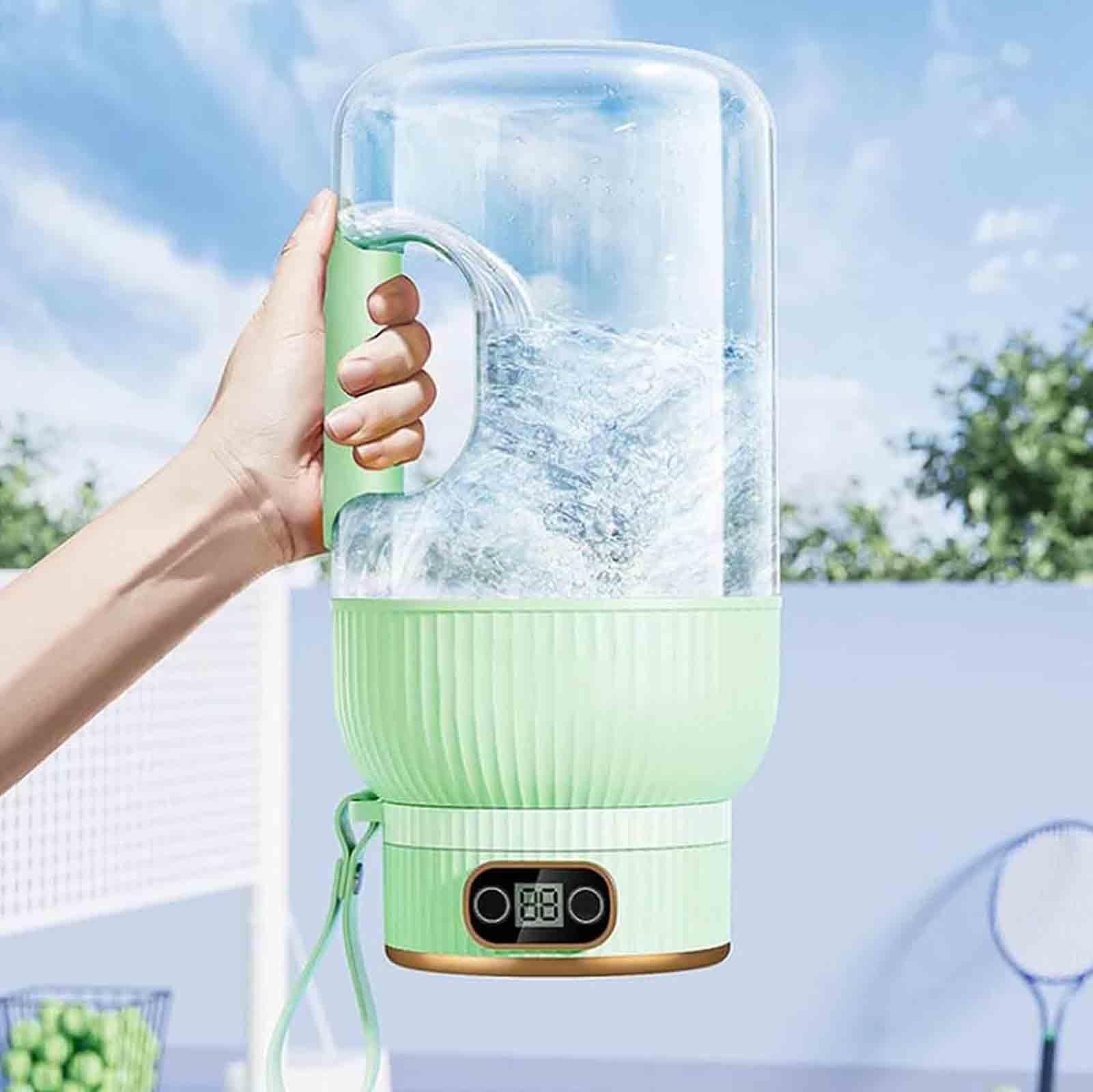 Tazza Frullatore Portatile, 1200ML Spremiagrumi Ricaricabile USB con Display Digitale, Mini Mixer Frutta Elettrica per Cucina, Viaggio, Ufficio, Facile da Pulire