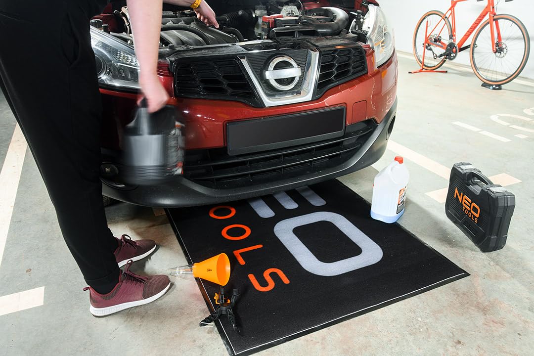 NEO TOOLS Tappetino antiscivolo, 100 x 200 cm, per officina, in gomma, per banco da lavoro e pavimento, tappetino in gomma per cantina, rimorchi, superficie idrofobica