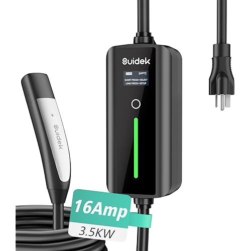 Portable Tesla Charger, Level 2 16Amp 3.5KW Tesla Mobile Charger with Adjustable Current & NACS Connector, NEMA 6-20 Plug, Fast Tesla Universal Wall Charger for Model Y/X/3/S/Cybertruck