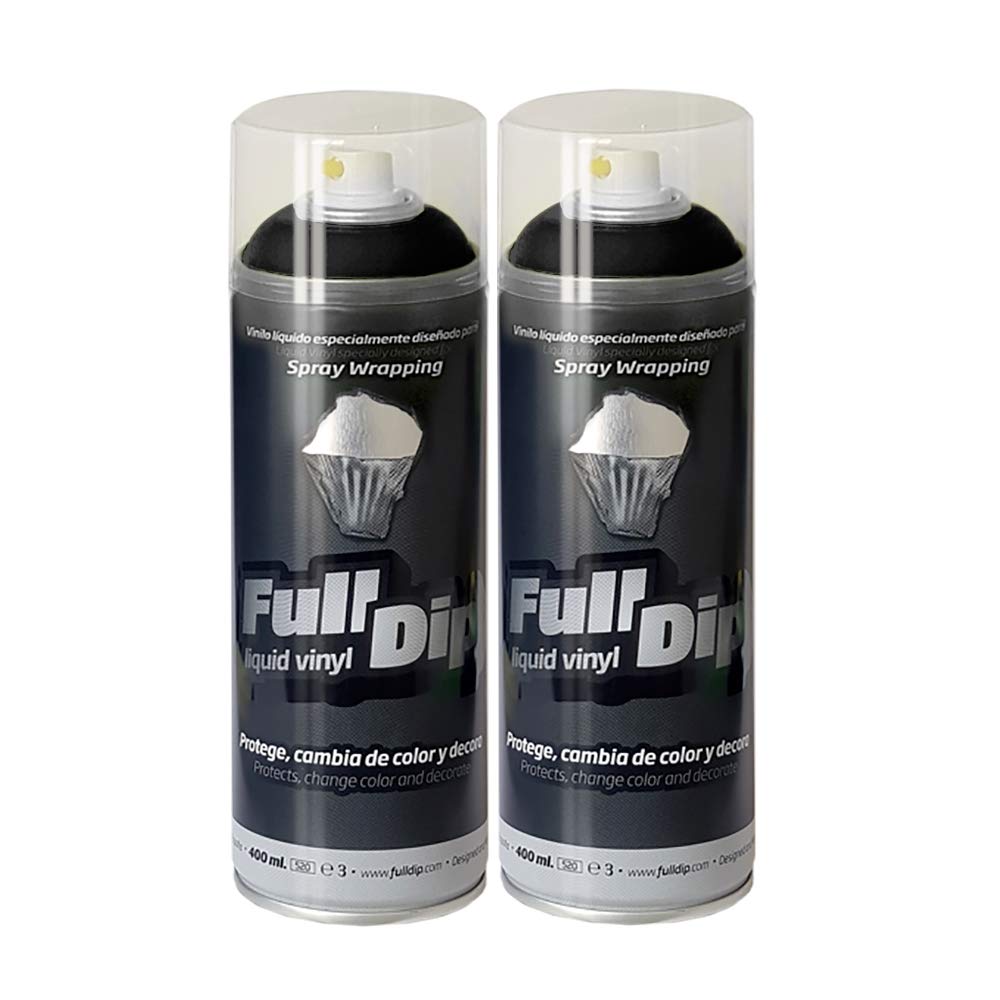 2 x full dip nero opaco 400ml vernice removibile