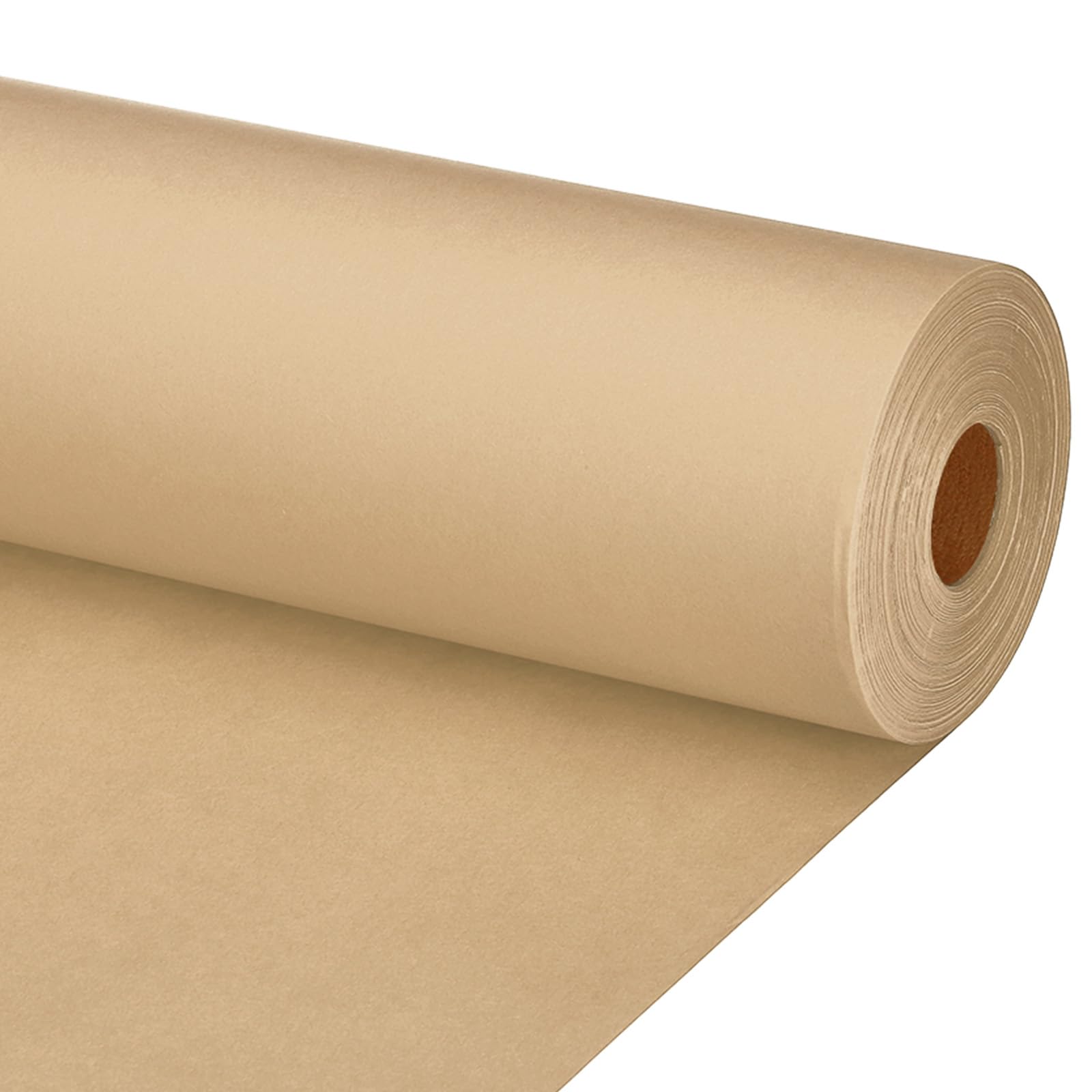 PATIKIL Papier do pakowania, 89 cm x 4,064 cm (130 cali) 80 g/m² rolka papieru do pakowania papieru pakowego do tablicy ogłoszeń plakatowych, pakowania prezentów, pakowania bukietów kwiatów, brązowy