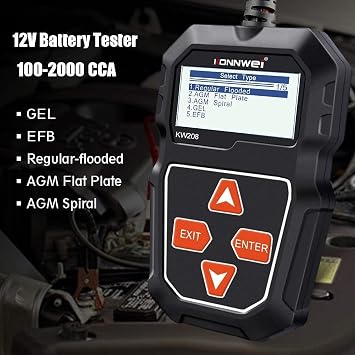 KONNWEI KW850 OBD2 Scanner + KW208 12V Battery Tester