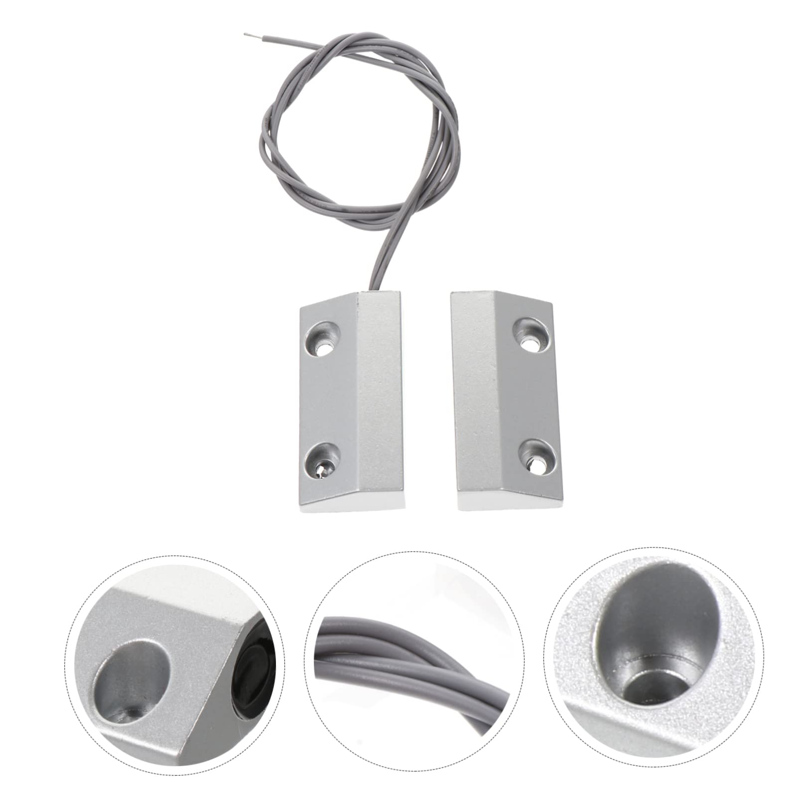 jojofuny 3ensembles Détecteur De Porte Magnétique Zinc Alliage Alarme pour Fenêtres Et Portes Système De Sécurité pour Garage Et Entrepôts