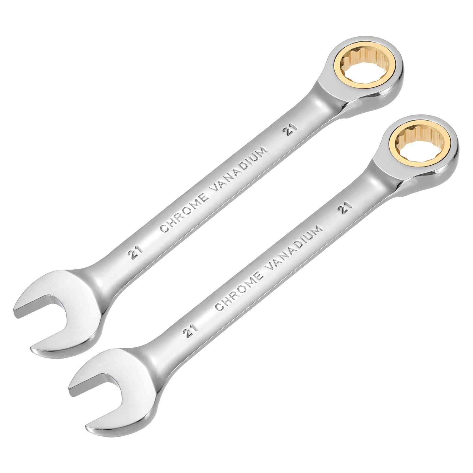 Clé à cliquet 21 mm 12 pans pour desserrer les écrous difficiles d'accès lot de 2