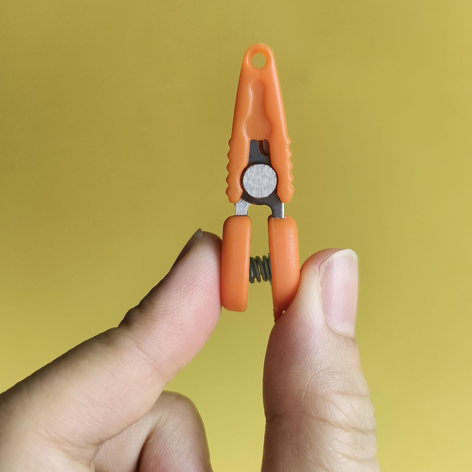 Mini Sicssor with Cover is a Ideal Gift for Craft Enthusiasts, Tiny Scissors Come with a Pounch for Travel, Hademade Sicssor for crochet, knitting, and paper cutting (Orange)