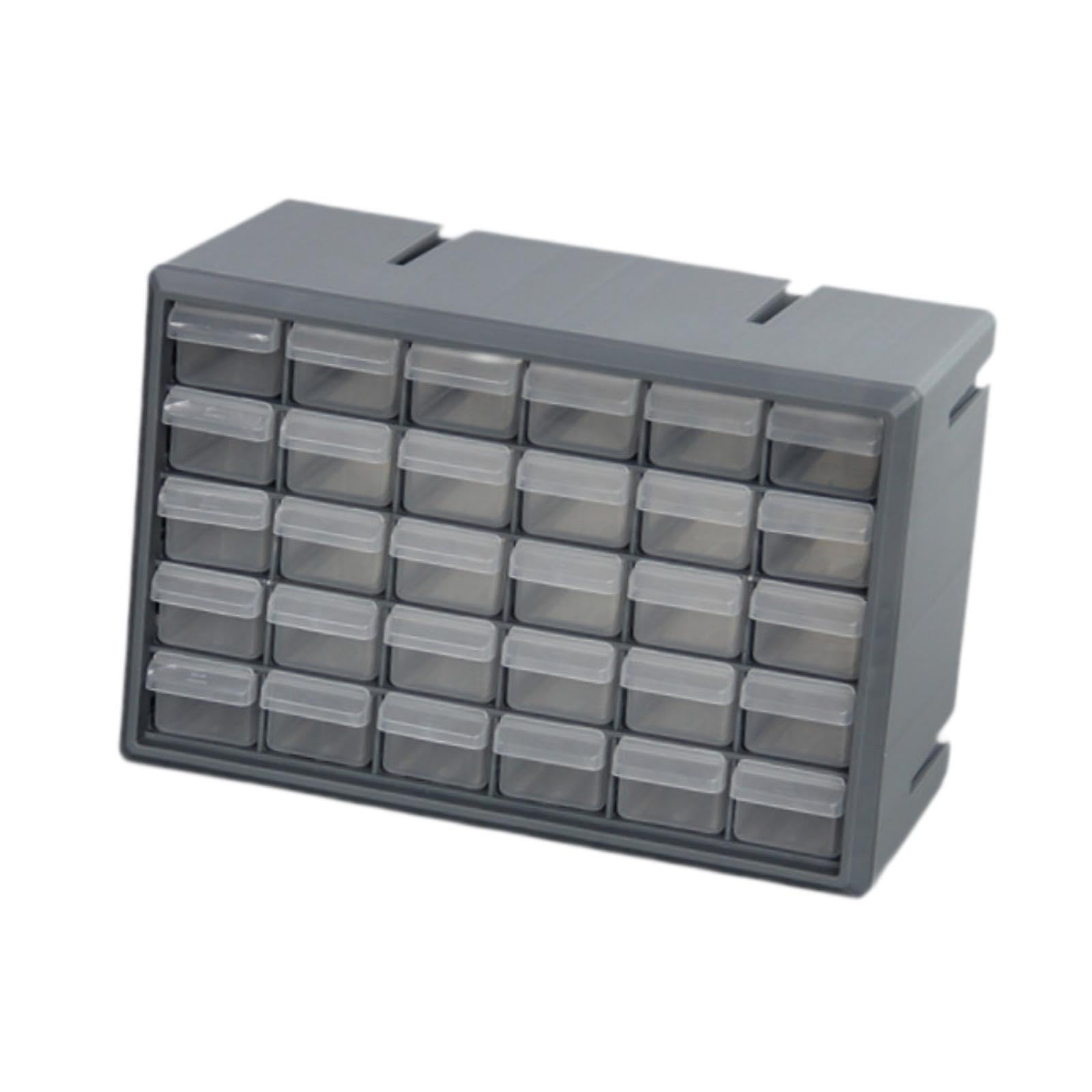 Organisateur de Bureau Cabinet de Rangement avec Tiroirs Diviseur Trays Séparateur PP Matériau Adapté pour Stockage D'Accessoires Rangement Au Bureau, Gris