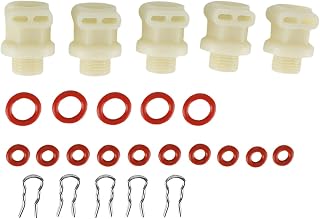 Pissente Coffee Machine Connector Kit, Heatproof Plastic Coffee Maker Connector with Silicone Rings for Machine