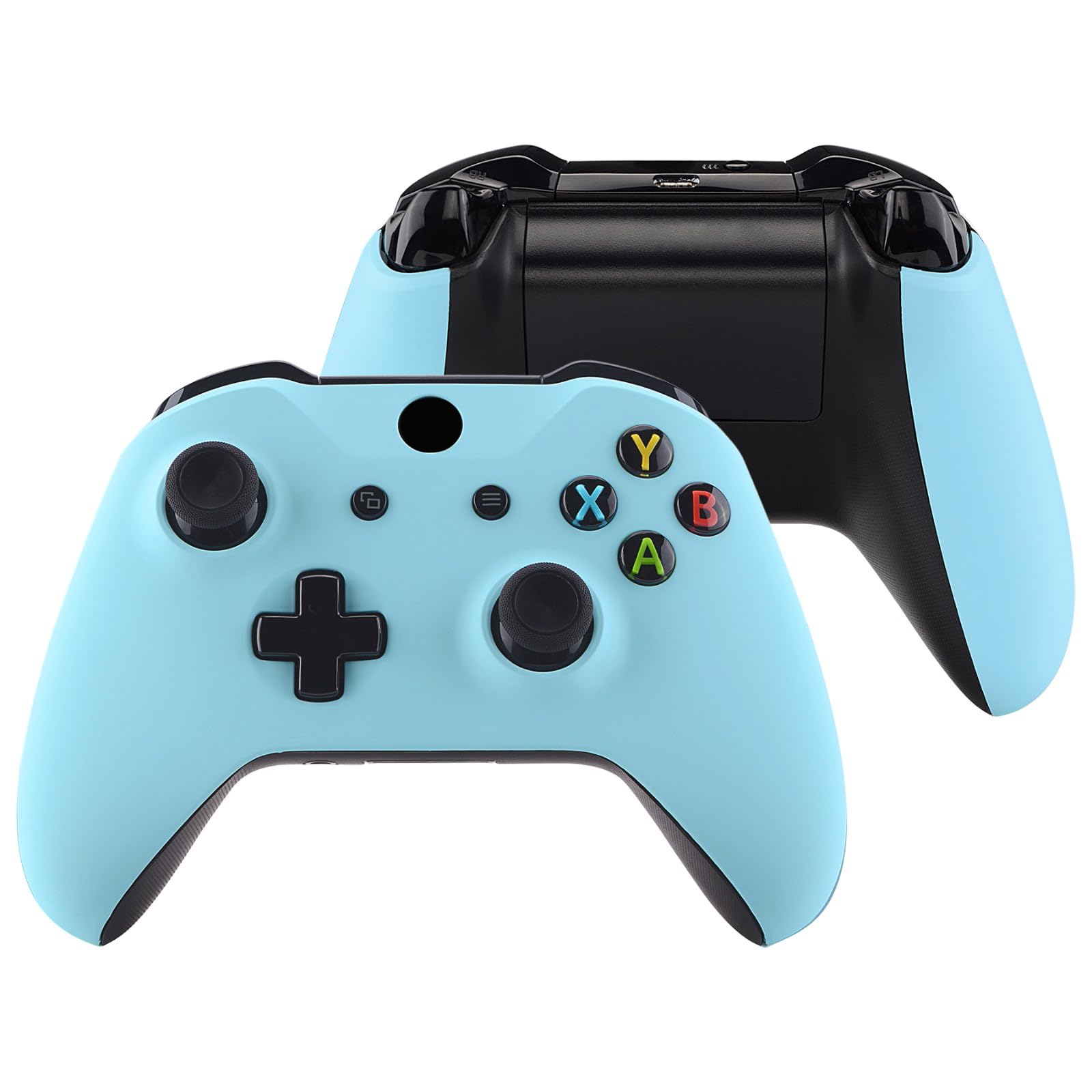 eXtremeRate Carcasa para Xbox One X S Funda Delantera con Agarre Izquierdo Derecho Protectora de la Placa Cubierta Antideslizante Asa Mango para Xbox One S/X Mando-Model 1708(Azul Violeta) — view 16