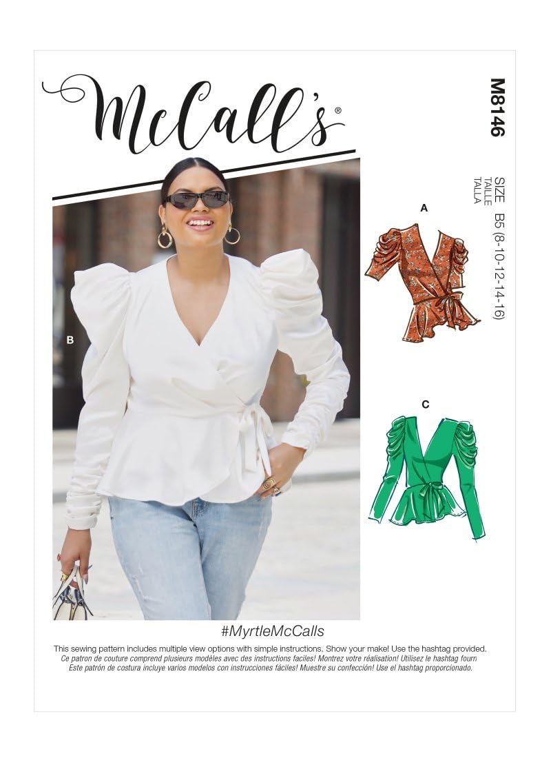 Haut gilet McCall's M8146RR : ajustement parfait grande taille 18W-24W en blanc