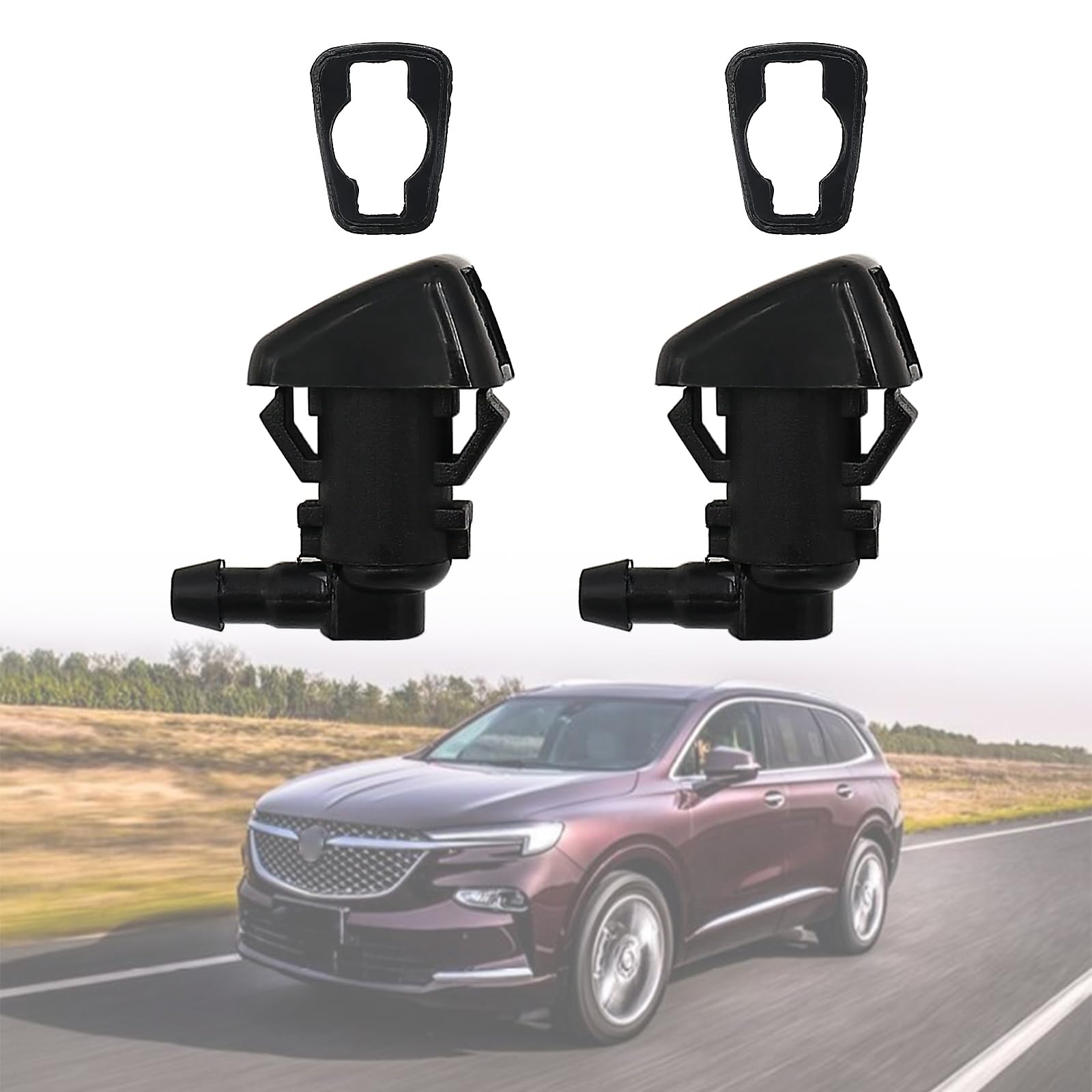 Windshield Washer Nozzle Universal 2Pcs Windshield Wiper Washer Nozzles For Chevy Traverse & Buick Enclave - Direct Replacement Spray Jets Wiper Spray Jet Chevy Traverse - Foto 7