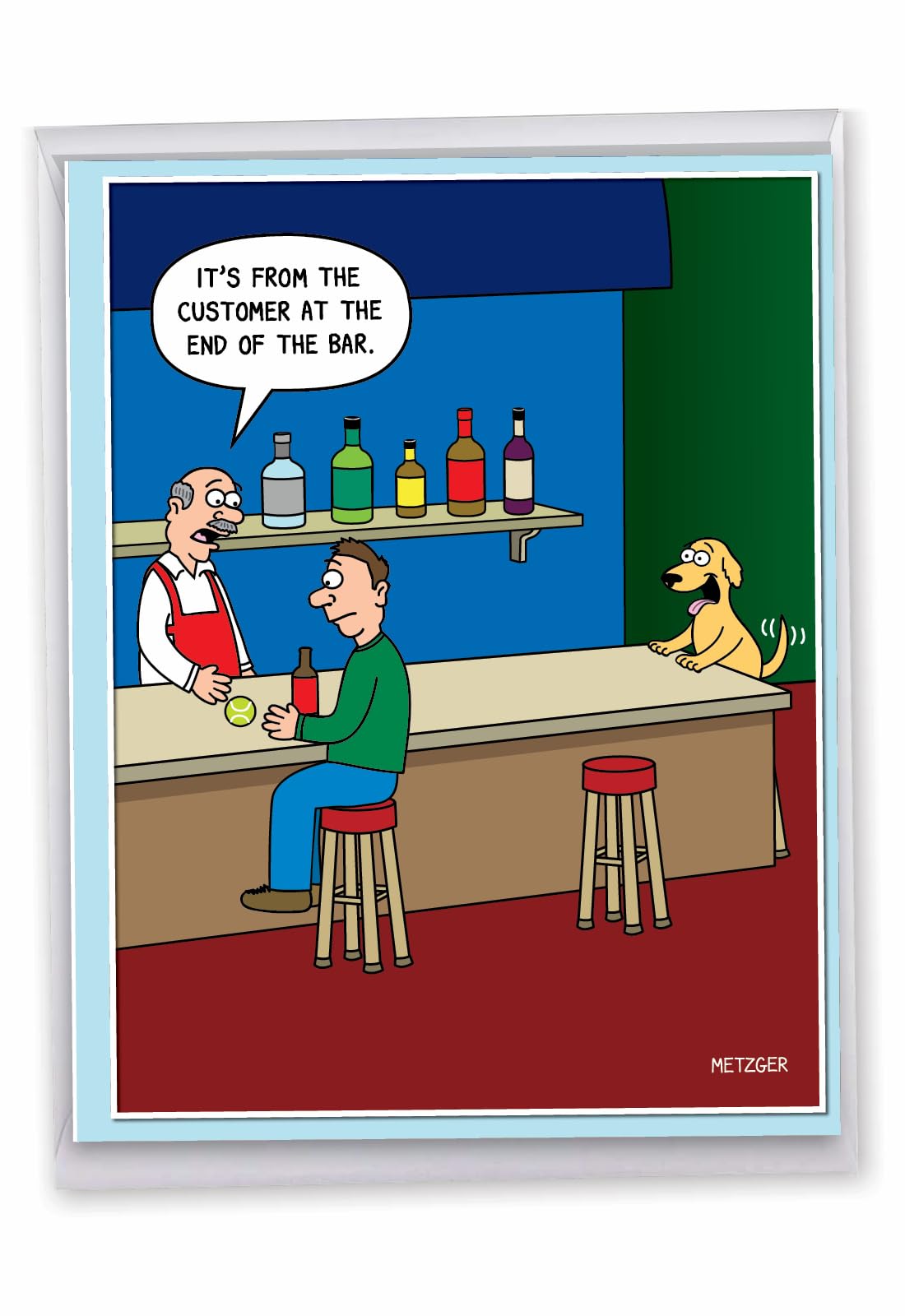 NobleWorks - Big Funny Birthday Greeting Card 8.5 x 11 Inch with Envelope (1 Pack) Large Jumbo Bday Puppy Dog Customer J3672BDG