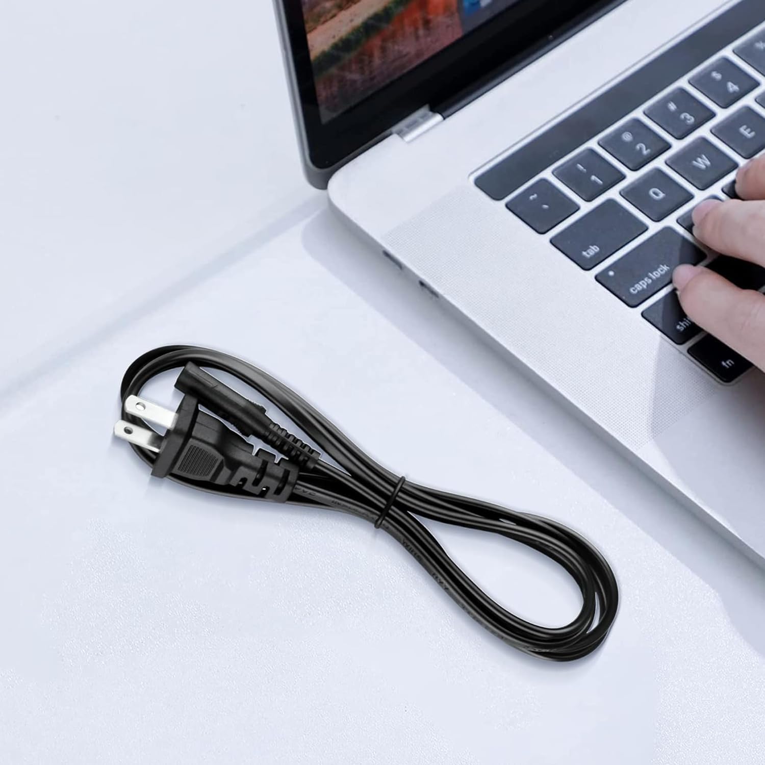 AC 2 Prong Power Cord 5ft Compatible with Sony PS5/PS4/PS4 Slim/PS3 Slim&Super Slim, Xbox Series S/Xbox Series X, Xbox One S/Xbox One X, Playstation 5 Slim Power Supply Cable Replacement - Image 8