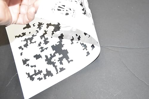 Miniatura 5 de Acid Tactical Paquete de 3 plantillas de pintura en aerosol de vinilo de camuflaje de 9 x 14 pulgadas - Pistola Duracoat (Digital, Multicam,