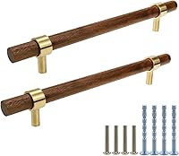 Vista 20 de Cajón de 11.02 pulgadas/11.024 in de latón nogal armario de cocina hardware tirador tirador distancia de agujero ajustable con tornillo, 4