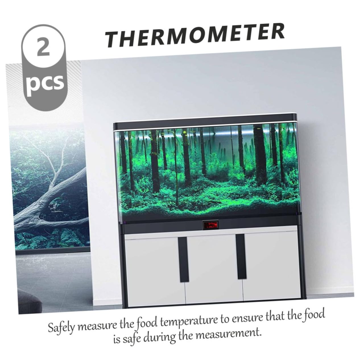 Veemoon 2 set Termometro Digitale Con Sonda Di Temperatura Termometro Per Esterni Per Per Rettili Per Interni Per Congelatore 2 pezzi*2