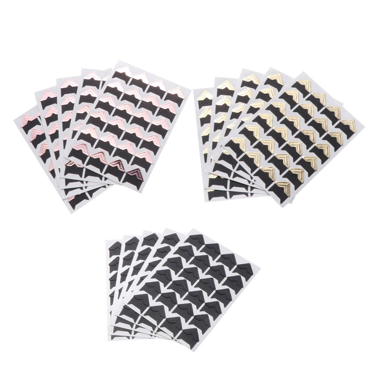 Tofficu 15 Pack Self-Adhesive Photo Mounting Stickers DIY Photo Album Corners Retro Corner Stickers for Scrapbooking
