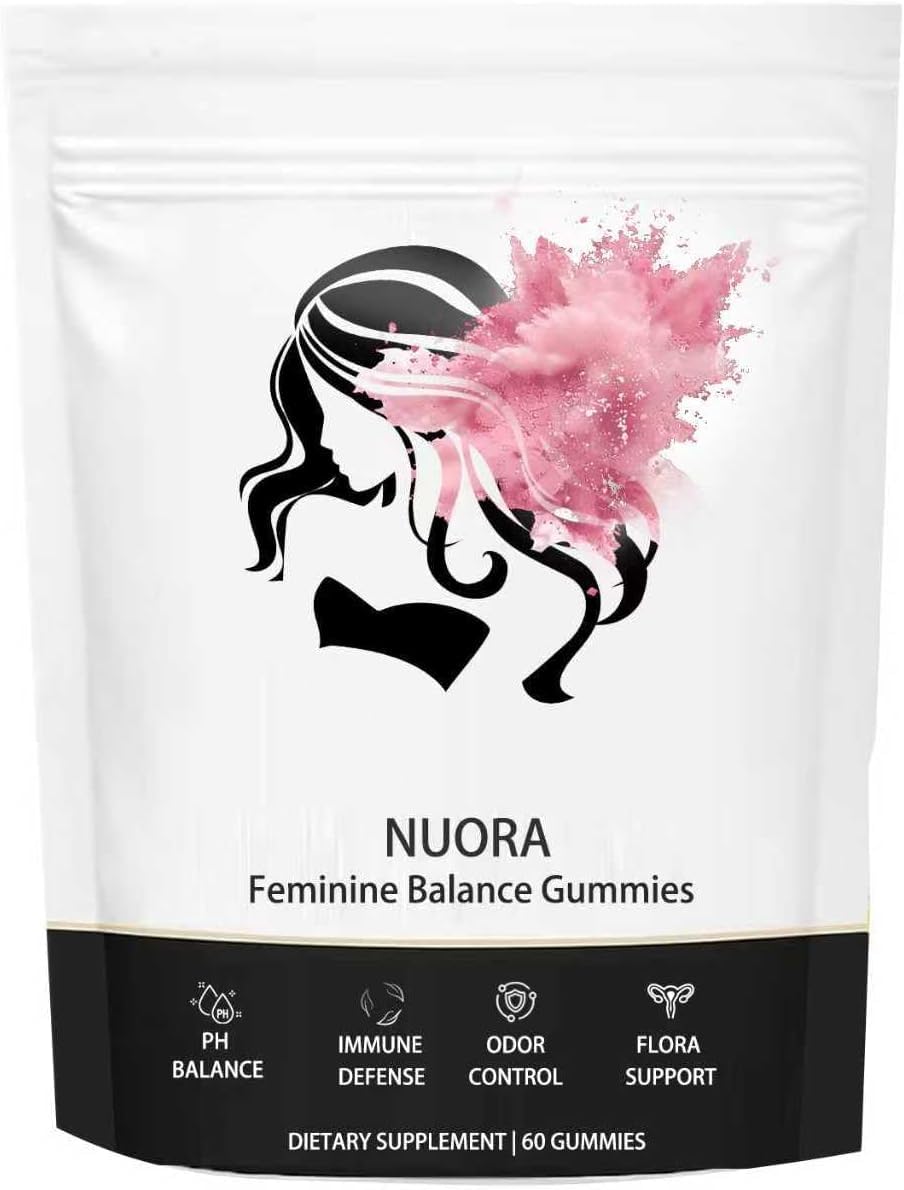 nuora Feminine Balance Gummies for Women’s,Premium Feminine Balance Gummies， Vegan Hawaiian Pineapple, pH Balance, Healthy Odor, Flora and Immune