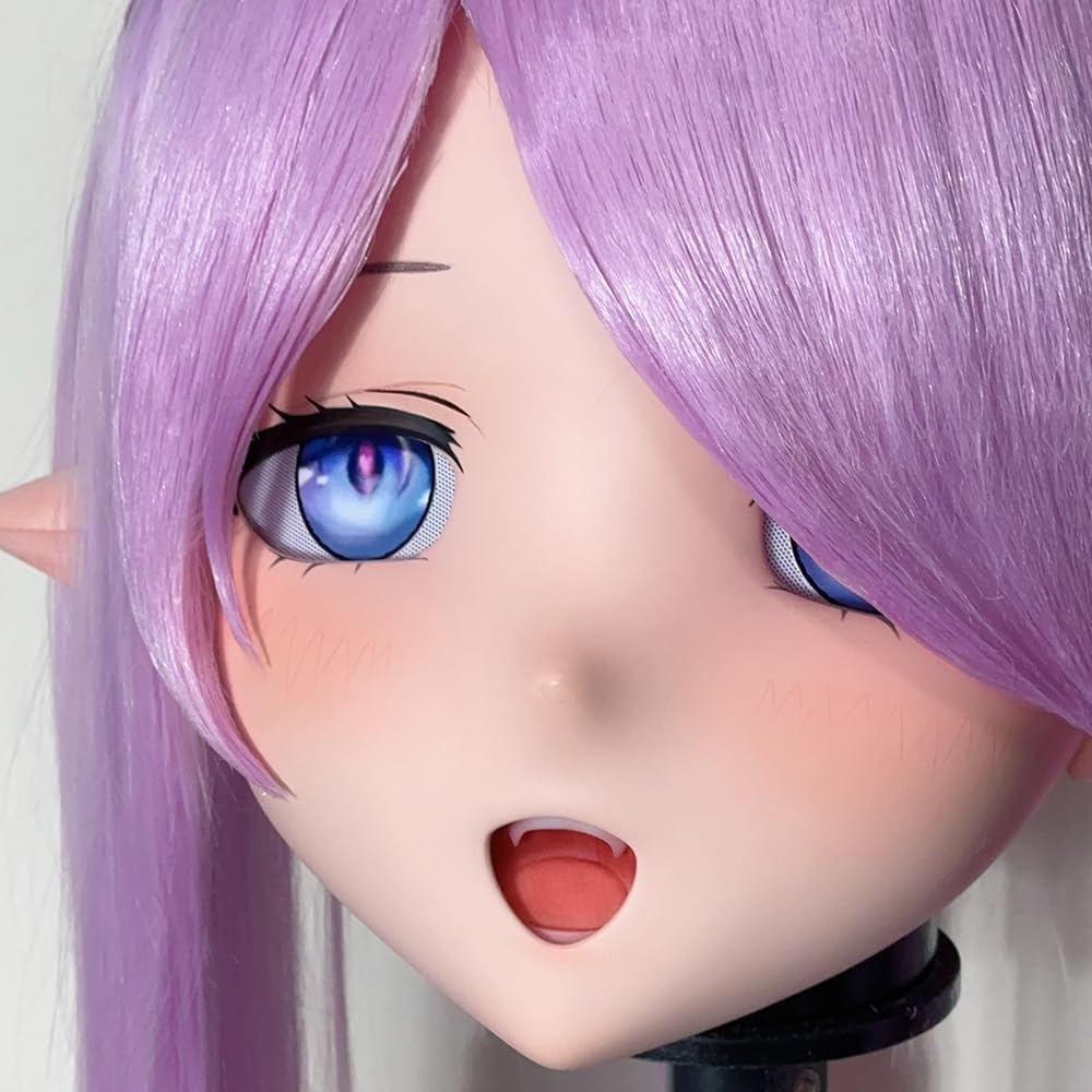 (AL072) Customize Character Crossdressing Full Head With Lock Anime Cosplay Japanese Animego Kigurumi Mask