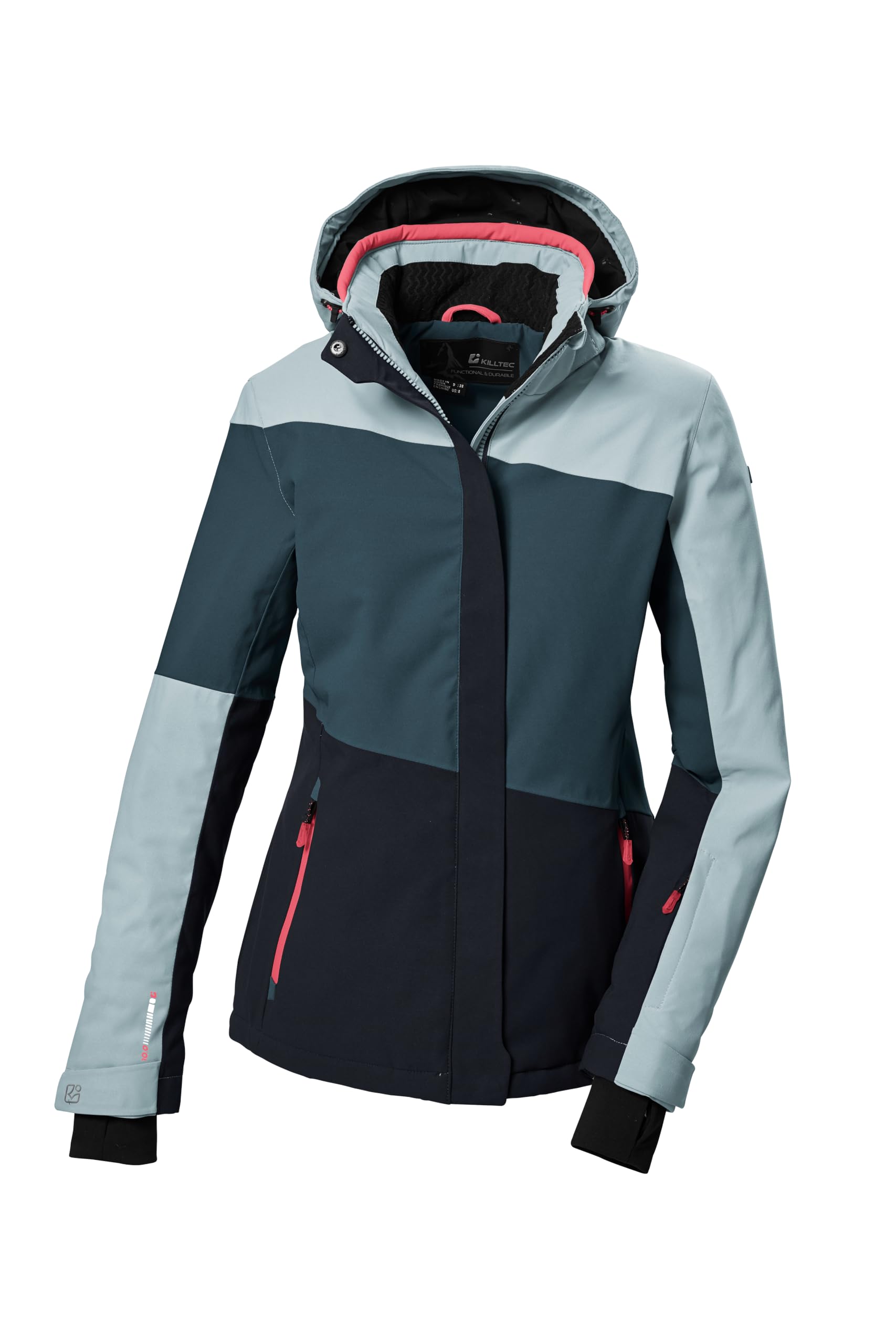 Killtec Ksw 67 Wmn Ski Jckt Veste de ski/fonctionnelle avec capuche amovible et jupe pare-neige Femme