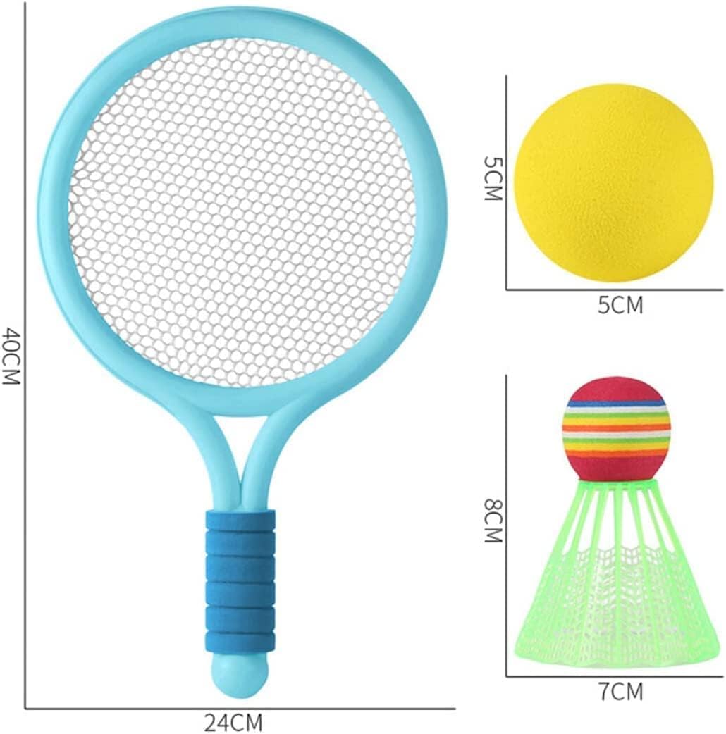 Shengruili Set di Racchette da Tennis per Bambini,Badminton Set per Bambini,Leggero Badminton Kit,Racchette da Tennis per Bambini,per Bambini Sport All'aperto Indoor