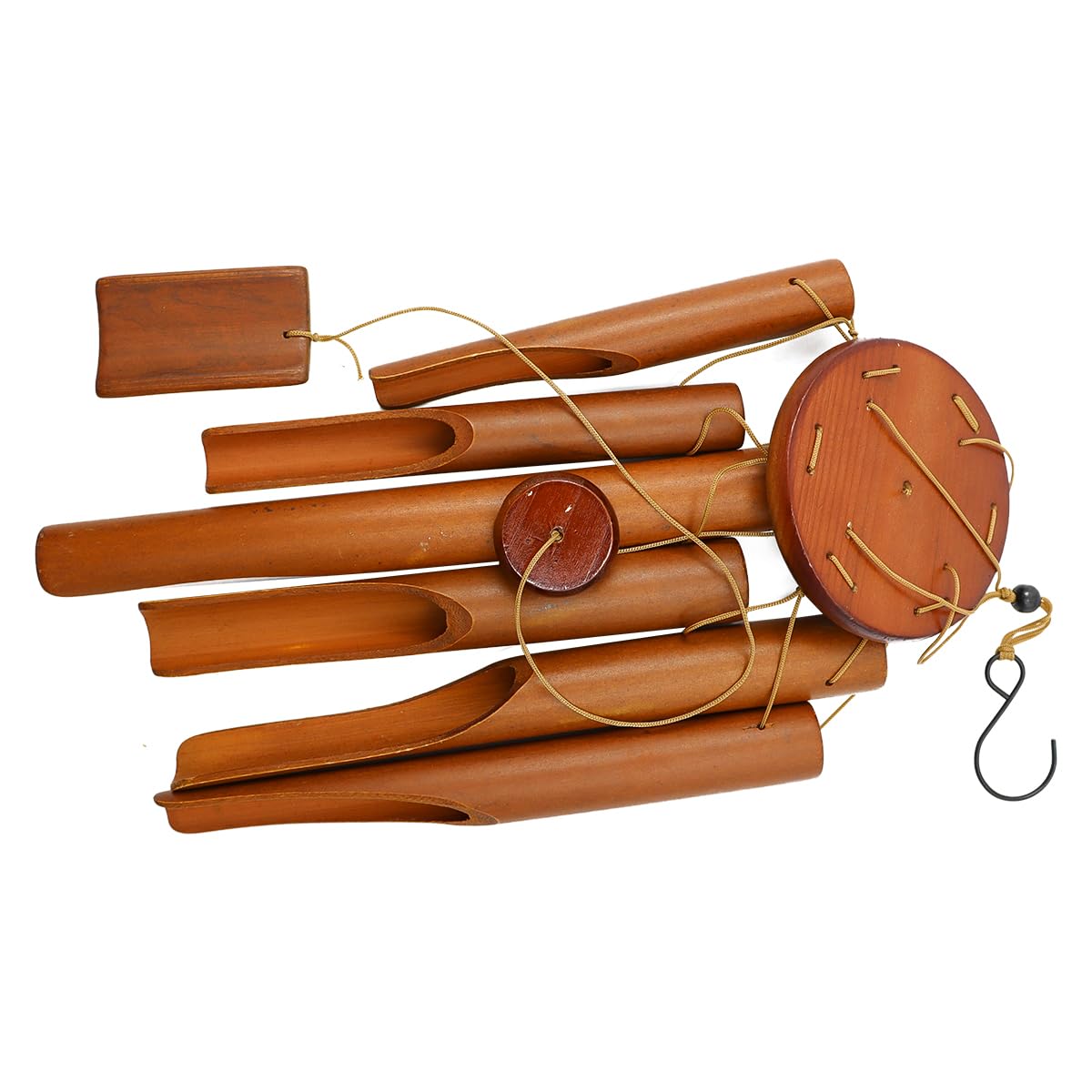 Nicear Bamboo Wind Chimes 6 Tubes Wooden Outdoor And Indoor Bamboo Chime For Garden Clearance