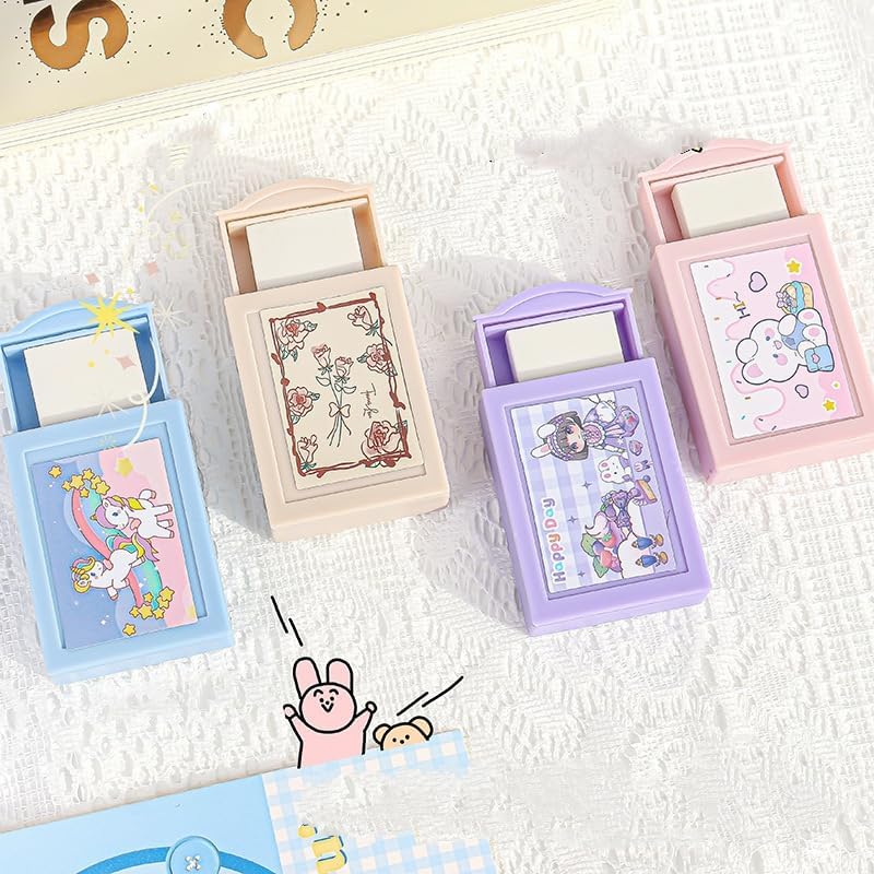 Fun Magic Box Pencil Eraser Cute Drawer Modle Rubber Eraser for Kids, Girls School Student Prize Party Present, Magic Box Shaped Erasers (03)