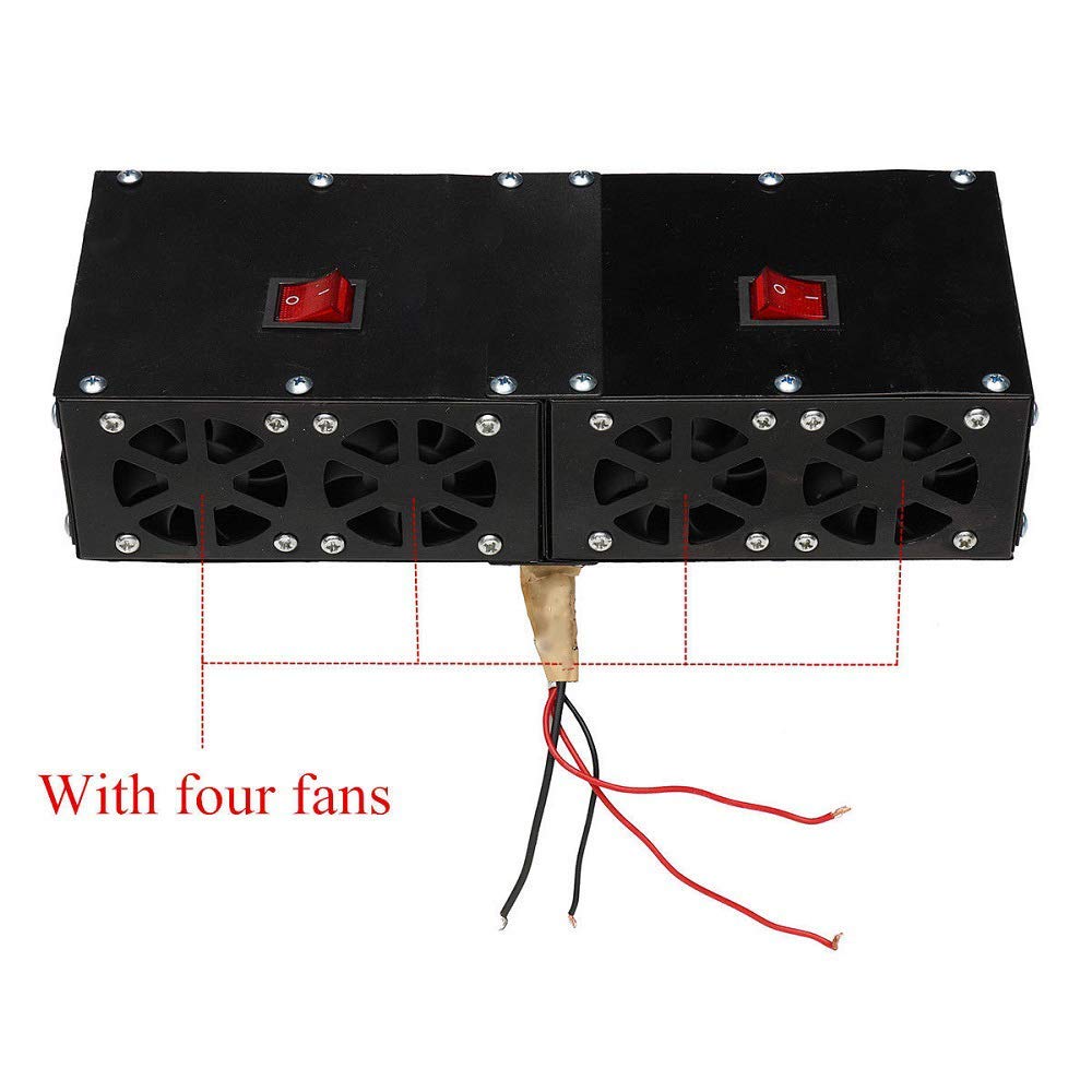 Kit Chauffage Voiture 12V 500W Riloer - Dégivrage Pare-brise Rapide, Préchauffage Moteur - Ventilateur Silencieux, Facile à Installer - Pour Voiture, Camping-car, Véhicule De Stockage