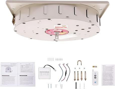 Electric Chandelier Hoist 220LBS 5M Chandelier Hoist Lifter 2-in-1 Wall Switch and Remote Control Chandelier Motorized Lift System, 110V Electric Motor Motorized