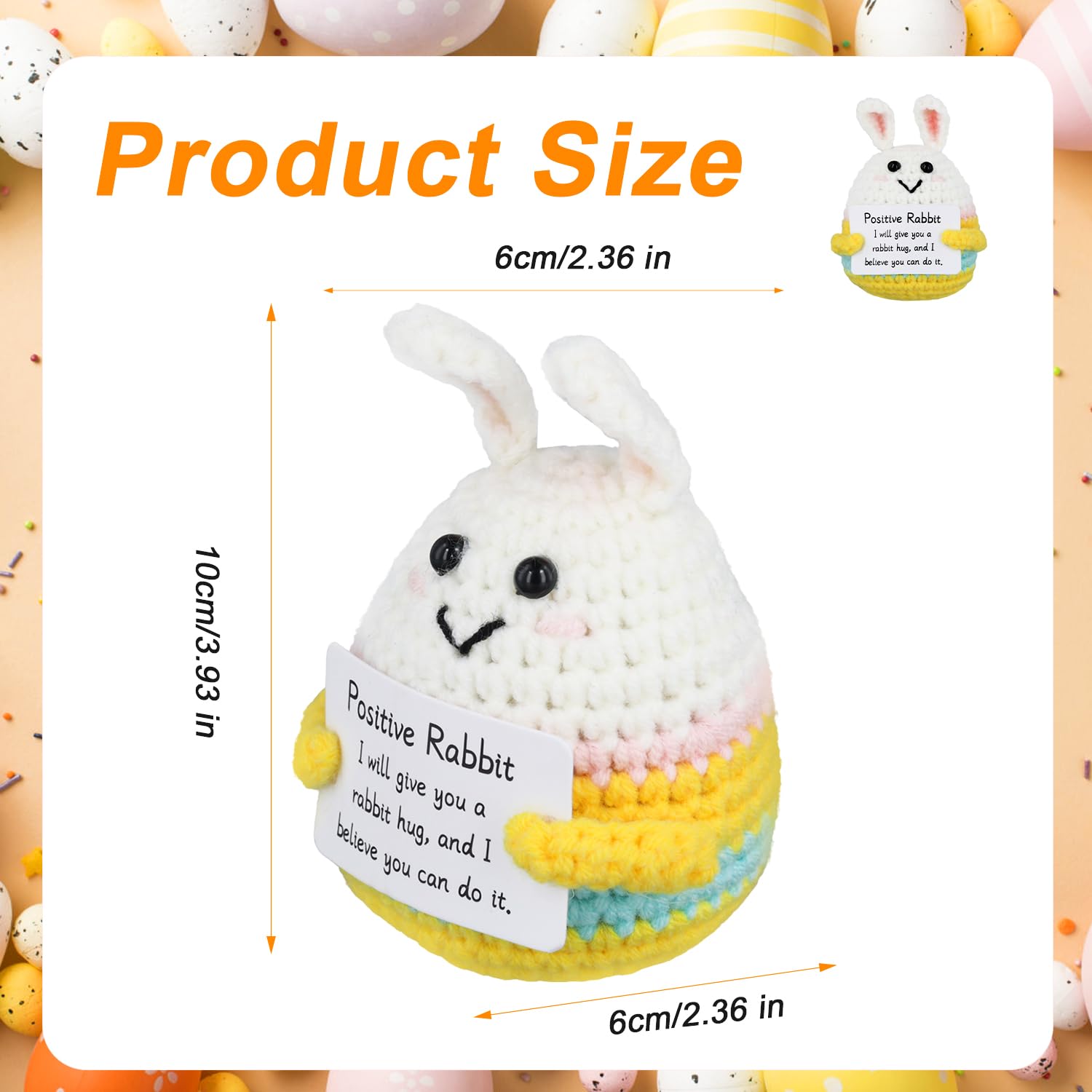 NQEUEPN Gland Positif Tricoté Mignon - Carte Encouragement Café, Décoration Cadeau Anniversaire