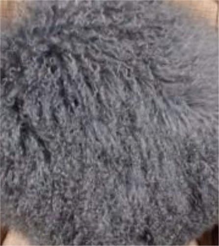 Miniatura 9 de Seek4comfortable Funda de cojín de piel de oveja mongol tibetana, 100% piel de oveja mongol, súper suave, color negro, 18 x 18 pulgadas