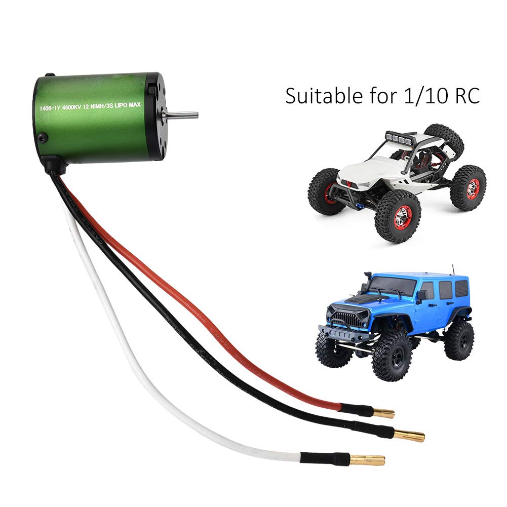 Changor Bezszczotkowy Silnik do Ciężarówki RC w Skali 1/10, Moc 4600KV | Łożysko metalowe o wysokiej wytrzymałości, cicha praca, łatwy w montażu, trwały