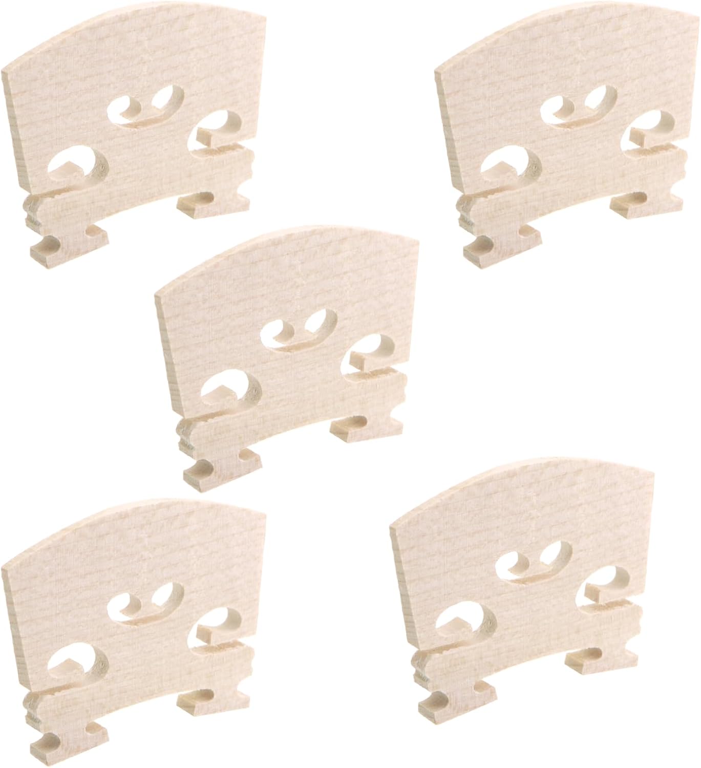 5PCS 4/4 Full Size Violin Maple Wood Bridge Set Violin Components Musical Instruments Accessories Orchestral Strings Parts