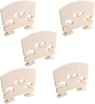 5PCS 4/4 Full Size Violin Maple Wood Bridge Set Violin Components Musical Instruments Accessories Orchestral Strings Parts