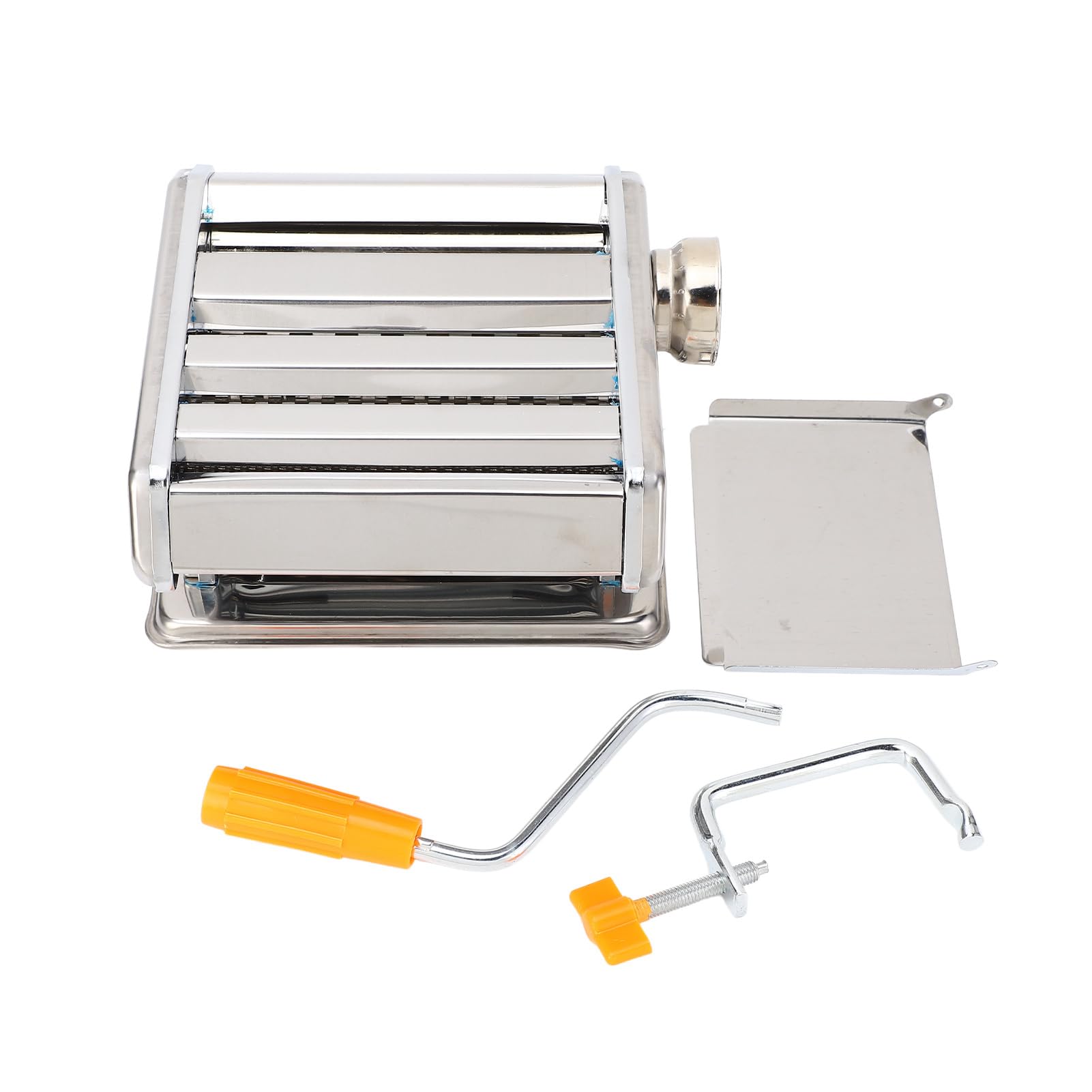 POENVFPO Fabricante de Fideos Manual, Máquina de Pasta de Espesor Ajustable para Uso en Cocina, Electrodoméstico de Acero Inoxidable