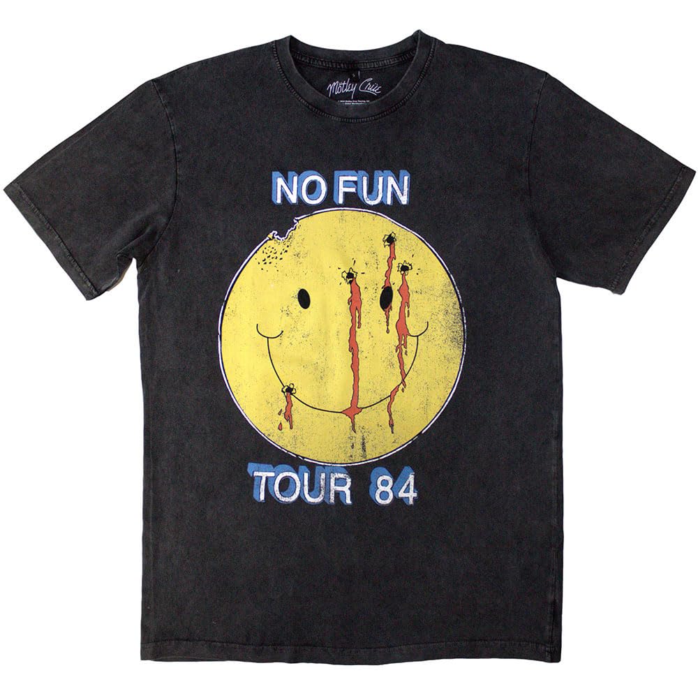 Motley Crue No Fun Tour 84 Limited Edition 999 Only Premium Wash T Shirt XXL Charcoal