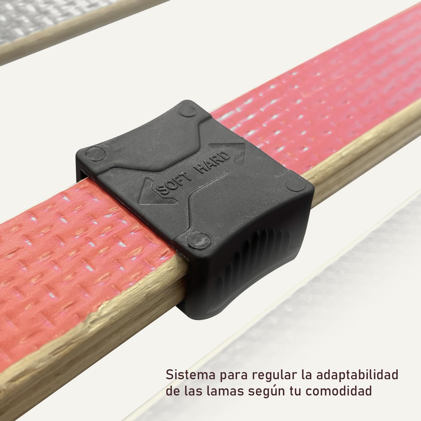 amuéblate Online - Somier Multiláminas Extra Resistente con Reguladores Lumbares de 135 x 190 con 5 Patas de 25cm Incluidas