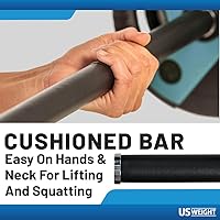 Vista 4 de US Weight Barbell Weight Set for Home Gym with 55” padded Bar - Adjustable Weights for Exercise, Lifting, and to Build Muscle