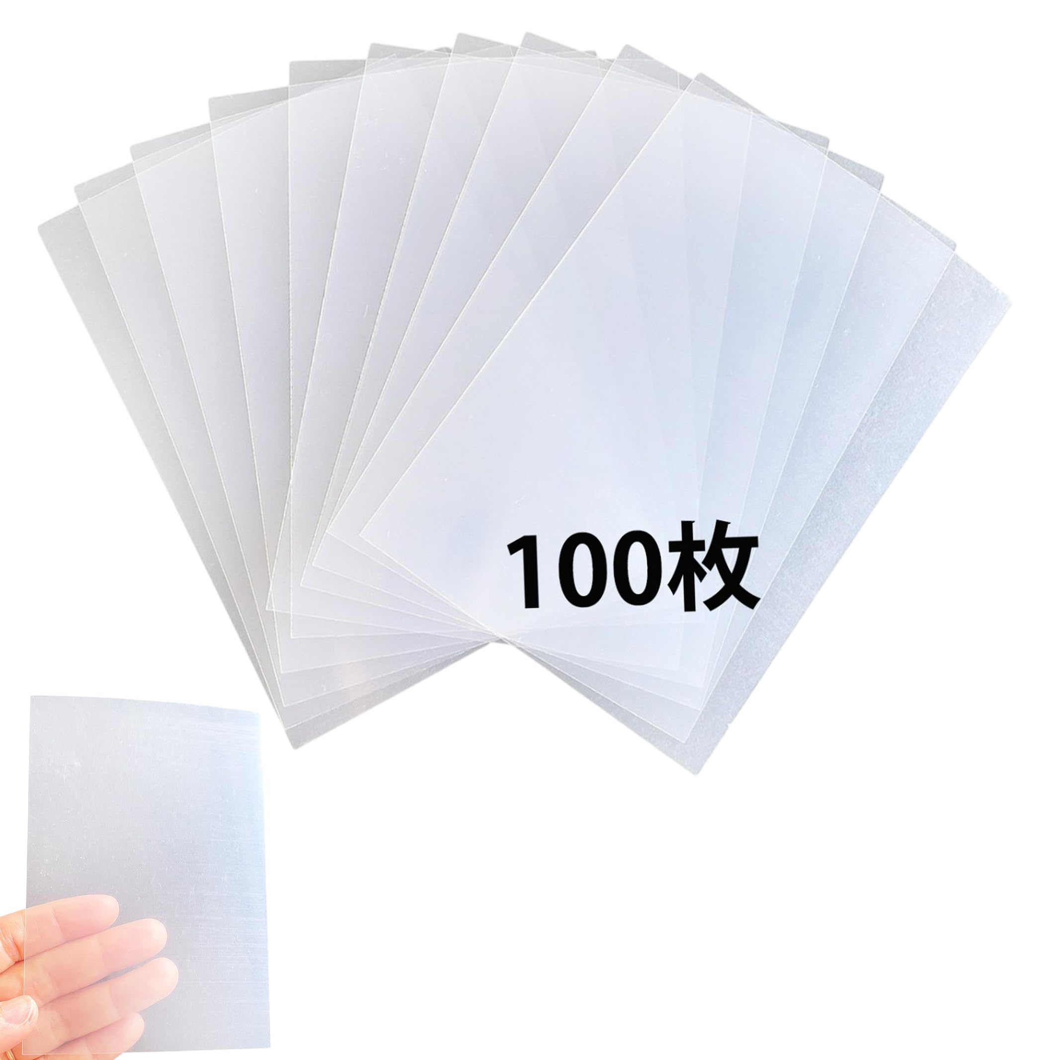 Amazon.co.jp: 【シール帳台紙に最適】 ppシート 100枚 セット A7 透明