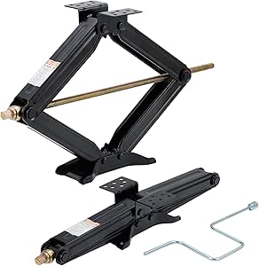 Caravans Trailer Corner Jack Support 5000lbs Load Capacity High Tensile Steel Universal Rv Camper Travel Trailer Stabilizer Leveling Scissor Jack - View #5