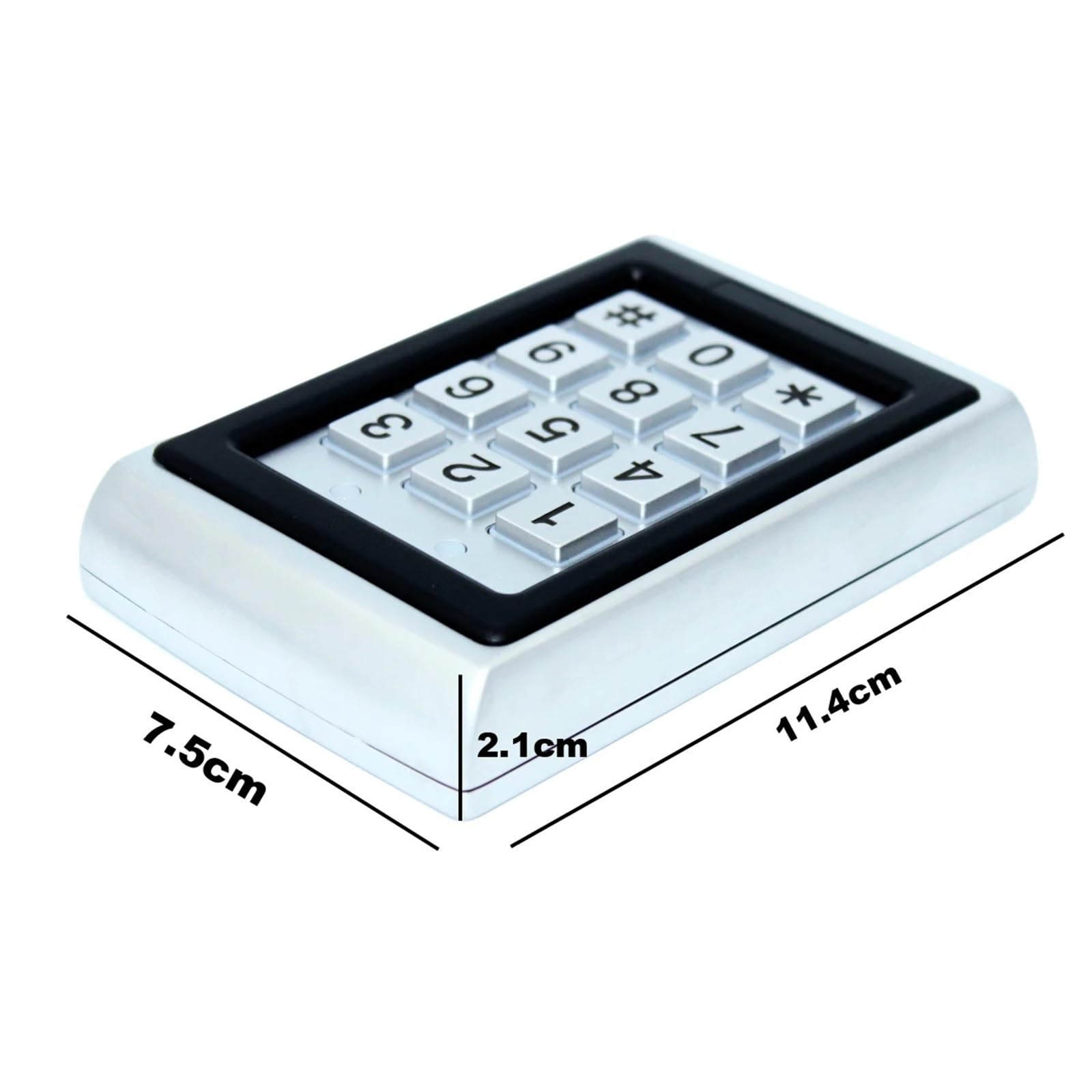 Zutrittskontrolle, 125 Khz RFID Metall Zugangskontrolle Tastatur Wasserdicht Regenschutz Türöffner Elektronisches Schloss System Schloss Tastatur WG26 Ausgang(K7612N)