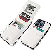 Vista 28 de KIHUWEY Compatible con iPhone 14 Pro Max Funda Billetera con Tapa con Soporte para Tarjeta de Crédito, Cierre Magnético de Cuero Premium, Función