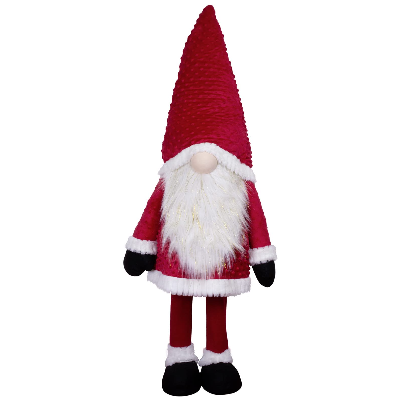 XL Wackelnder Weihnachtswichtel 70cm(95cm) Wackel-Gnom rot